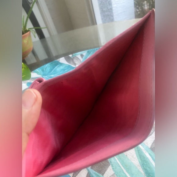 MIU MIU Pink Croc Trifold Wallet | - Picture 9 of 14